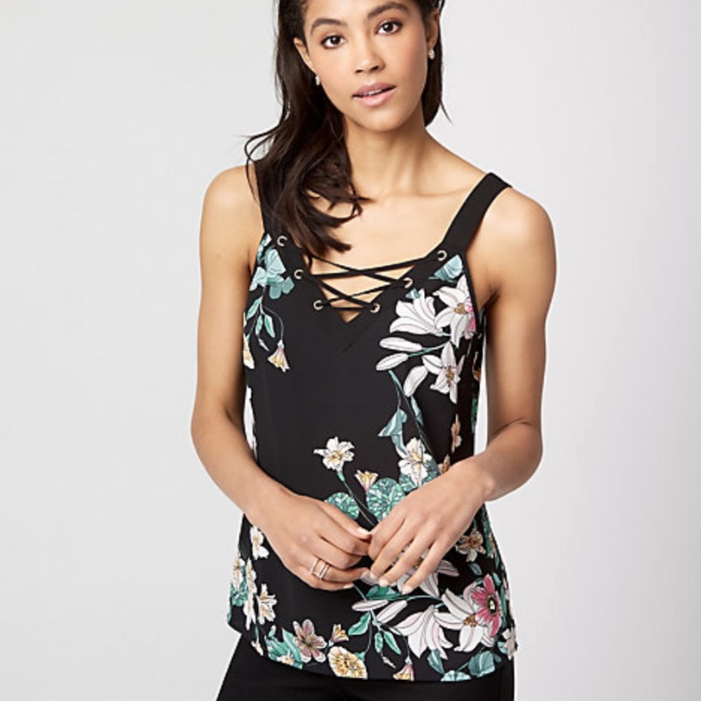 Le Chateau Sleeveless Floral Top